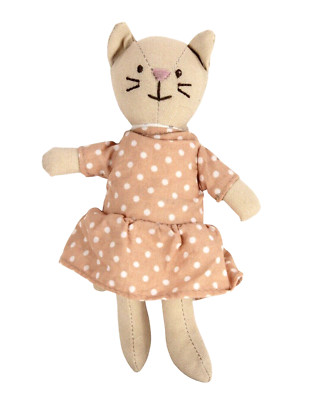 Creative Co-op Cat Kitty Plush Linen Cotton Stuffed Lovey Animal Doll 6”-image