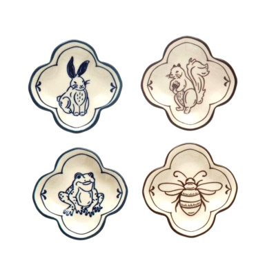 Creative Co-Op Set of 4 Animal Dishes 3