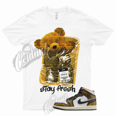 STAY T for 1 Mid Wear Away White Black Orange Shirt To Match AJ1 Taxi Pollen-image