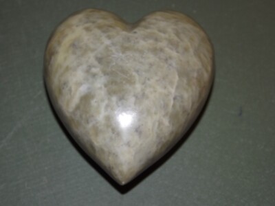Creative Co-Op Decorative Heart Shaped Soap Stone Paperweight 2.75