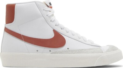 Nike Blazer Mid 77 White/Burnt Orange Womens Sneakers Size 6.5 DZ4408-100-image