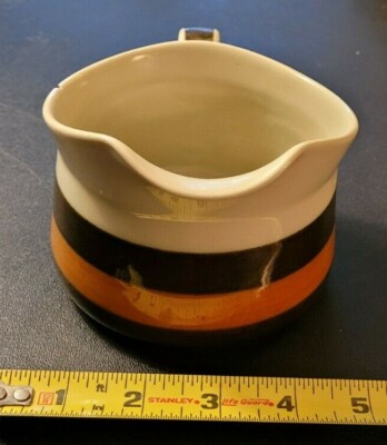 Mid-Century Swedish Rorstrand Annika Beige/Brown/Orange Gravy Boat-image