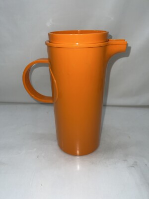 SALE! DANSK DESIGNS Orange PITCHER And Lid  Design By GUNNAR CYREN Mid Century-image