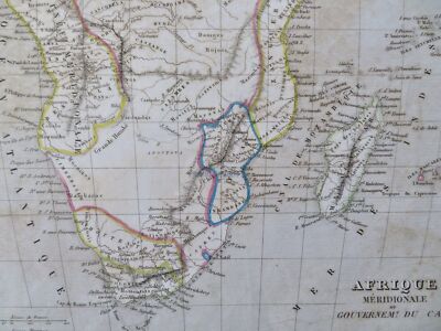 Southern Africa Cape Colony Boer Republics Orange Free State c. 1840 Fremin map-image