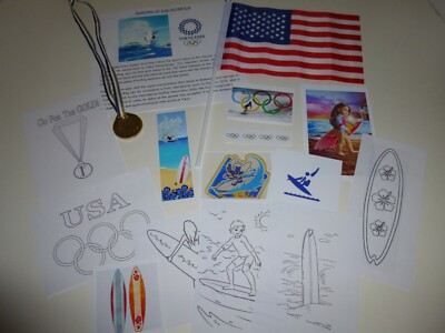 SURFING Olympics Set for AMERICAN GIRL Joss Nanea Kanani Kailey or any doll  #1-image