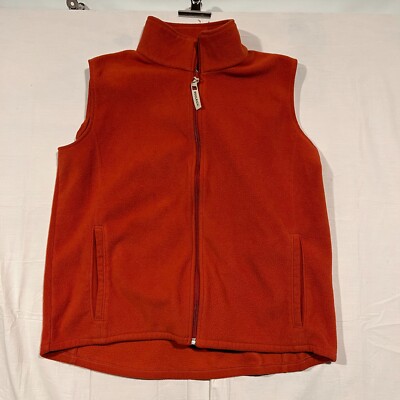 Woolrich Womens Orange Firefly 18011 Sleeveless Pockets Vest Jacket Medium-image