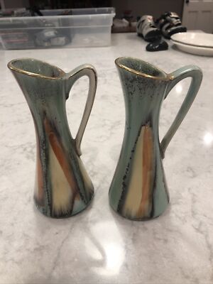  Two Scheurich Keramik MCM Mid Century Modern Pitchers West Germany #295-17-image