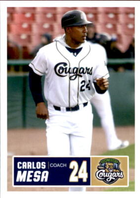 2018 Kane County Cougars Grandstand #19 Carlos Mesa Coach Baseball Card-image
