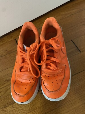 Orange Nike Sneakers Size 2Y Swoosh Force 1 Just Do It Lace Up-image
