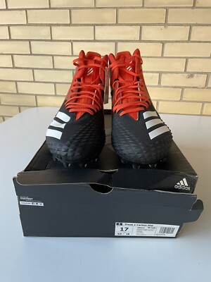 Adidas Freak X Carbon Mid Football Cleats Black/Orange (DB0237) Size 17-image