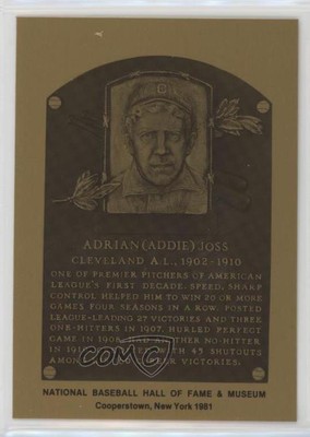 1981-89 Metallic Hall of Fame Plaques 1981 Addie Joss HOF-image