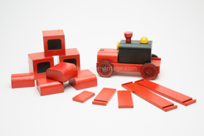 S2 1930's Transit Constructor creative Wood building Toy the Embossing Co.!-image