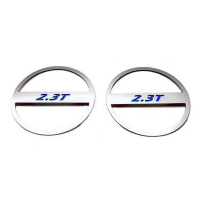 ACC Mid-Range Speaker Trim Orange Fury 2.3T Inlay fits 15-16 Mustang-2pc Brushed-image