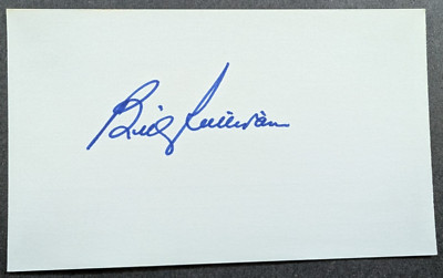 Billy Sullivan - 1931 Debut Autographed 3x5 Index Card - Deceased 1994-image