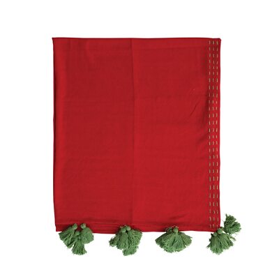Creative Co-Op 60x50 Cotton Kantha Stitch Throw-image
