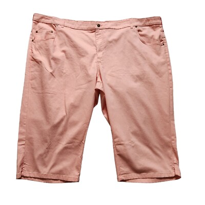 Woman Within 36W Peach Denim Capris-image