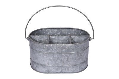 Creative Co-Op Metal Bucket with 4 Compartments and Handle-image