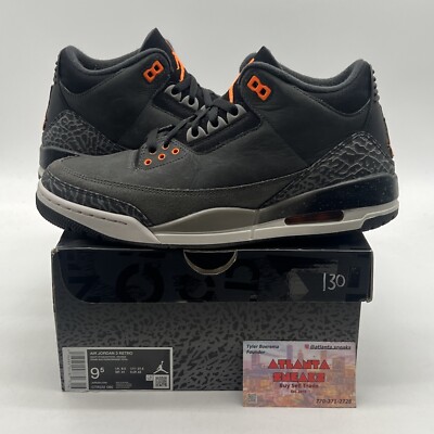 Size 9.5 - Jordan 3 Retro 2023 Mid Fear Grey Orange (CT8532-080)-image