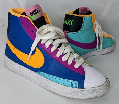 Nike Blazer Mid GS Aurora Purple Orange Size Youth 4/ Womens 5.5 CZ9441-400-image
