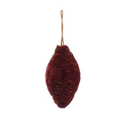 Creative Co-Op Sisal Finial Ornament Burgundy-image