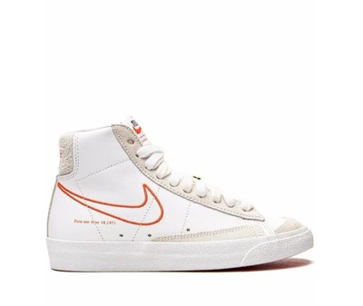 Nike Blazer Mid 77 White And Orange Size 6-image