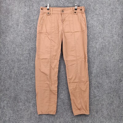 Calvin Klein Pants Womens 4 Orange Chino Mid Rise Flat Front Cotton-image