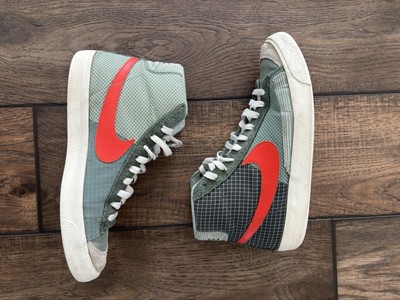 Nike Blazer Mid 77 Patch Dutch Green Team Orange Men Skate Shoes DD1162-300 Sz 9-image