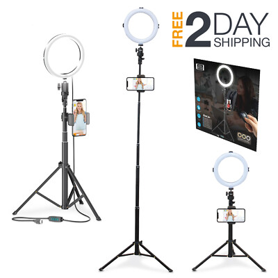 Aro De Luz Para Mesa Profesional 8 Pulgadas Celular Grabar Videos Con Trípode-image