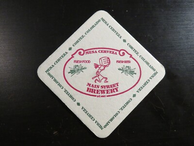 Beer Coaster ~ MAIN STREET Brewery Mesa Cerveza ~ Cortez, COLORADO ~ Opened 1995-image