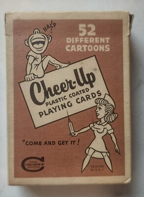 Vintage Cheer Up Plastic Coated Playing Cards by Creative Playing Card Co.-image