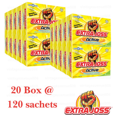 EXTRA JOSS Energy Drink Powder - 20 Boxes (120 Sachets) Sugar-Free Stamina Boost-image