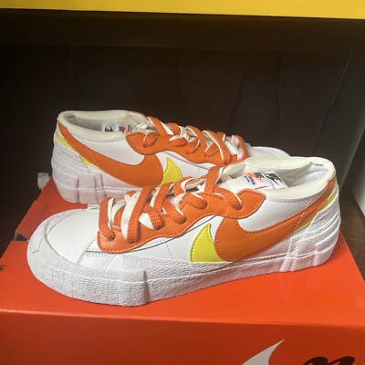 Size 7.5 - Nike Blazer Low x Sacai Magma Orange-image