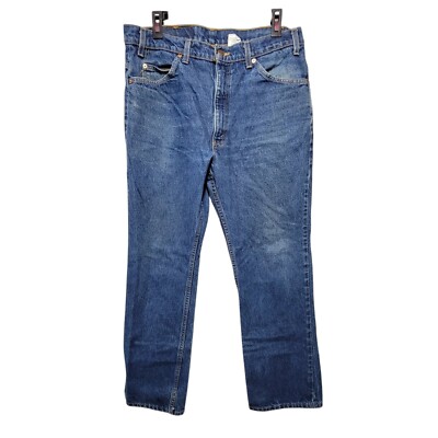 Vintage Levi's 517 Jeans Men Size W35 L30 Blue Orange Tab Boot Cut Mid-Rise-image