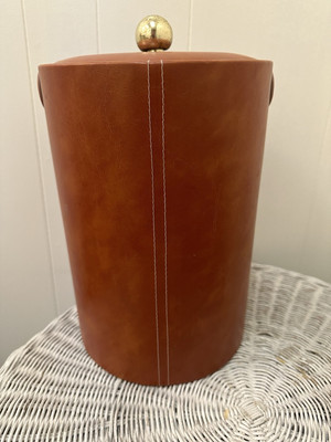 George Briard Mid Century Modern Orange Vintage Ice Bucket -image