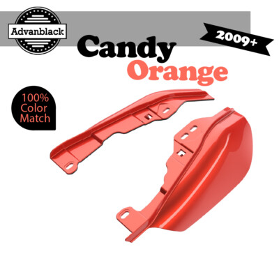 Mid Frame Air Deflectors Heat Shield Trim Covers For Harley Touring CANDY ORANGE-image