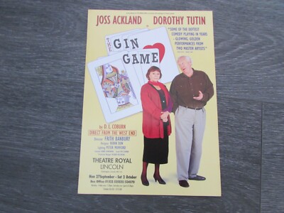 Joss Ackland & Dorothy Tutin in the Gin Game 1999 Lincoln Theatre Royal Flyer-image