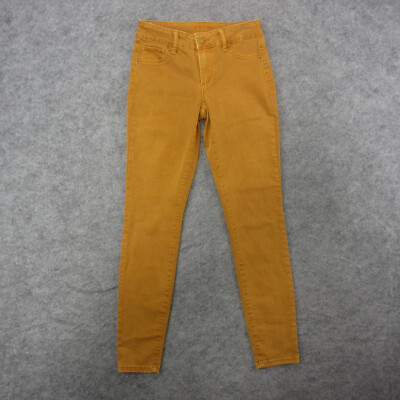 Maurices Jeans Women's 25 Orange Dark Wash Skinny Jeans-image