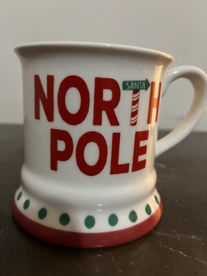 North Pole Large 16 fl oz  Beautiful Ceramic Christmas  Mug By Creative Co-op-image