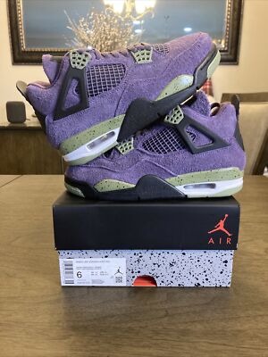 NIKE AIR JORDAN 4 RETRO MID CANYON PURPLE AQ9129-500 W SZ 6 DS REPUTABLE SELLER-image