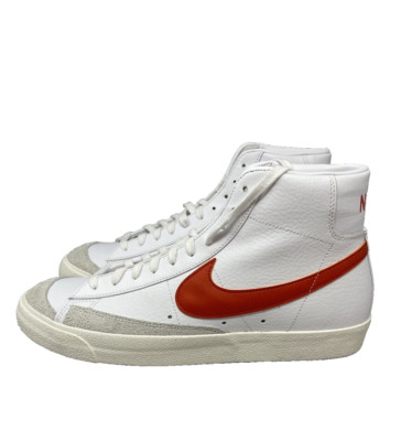 NEW Nike Blazer Mid 77 Vintage White Orange BQ6806-110 Men's Shoes Size 14-image