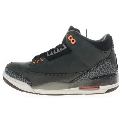 NIKE Men 9.5US   Air Jordan 3 Retro Fear Ct8532-080 High Cut Sneakers Grey/Orang-image
