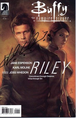 signed RILEY #1 A 1st KARL MOLINE buffy the vampire slayer season 8 joss whedon-image