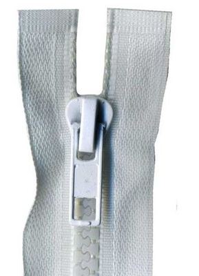 55cm White Open End Chunky Zip-image