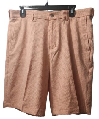 Walter Hagen Men's Size 34 Perfect 11 Hagen Short Orange Flat Front-image