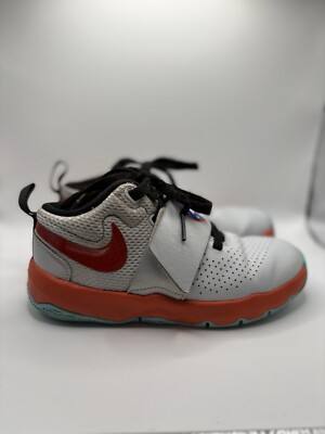 Size 13c (PS) Nike Team Hustle D8 Mid Pure Platinum Orange-image