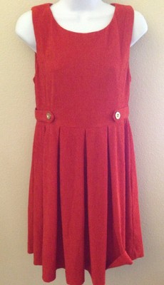  Ya Los Angeles Orange Dress Size M NWT. Sleeveless-image