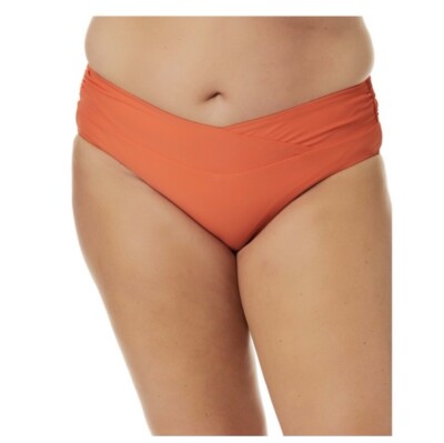 Time and Tru Women's Size 2X Orange V-Waistband Mid Rise Bikini Bottom NWT-image