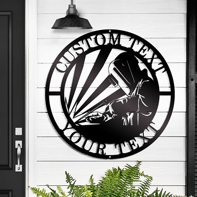 Personalized Welder Metal Sign | Business Company Name Sign | Sign For Workshop -image