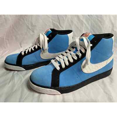 NEW Nike Blazer Mid 6.0 Sneaker Leather Shoe Blue/Black/White 342256-411-image