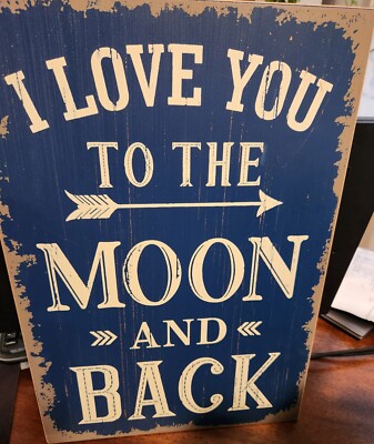 To The Moon Sign 14x19 Creative co-op MDF wood-image